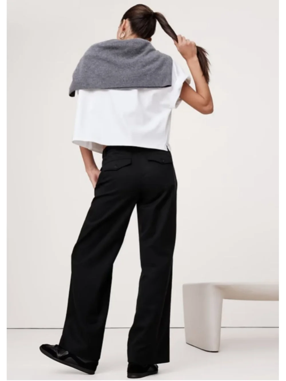 Banana Republic Everyday Wide Leg 100% Linen Pants Black XL NWT $140
